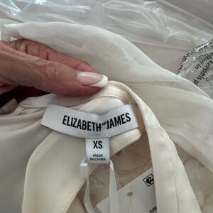 Elizabeth James, sleepless silk blouse sz XS